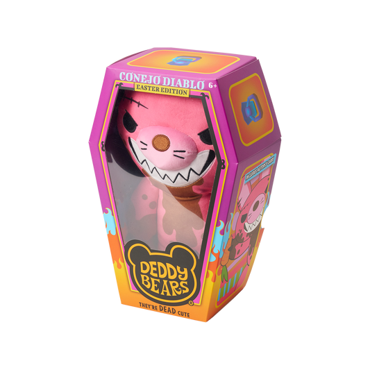 Conejo Diablo – Large 30cm Plush In Coffin | Deddy Bears Easter Edition Deddy Bears