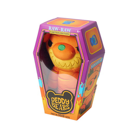 Raw‑Raw – Large 30cm Plush In Coffin | Deddy Bears Easter Edition Deddy Bears
