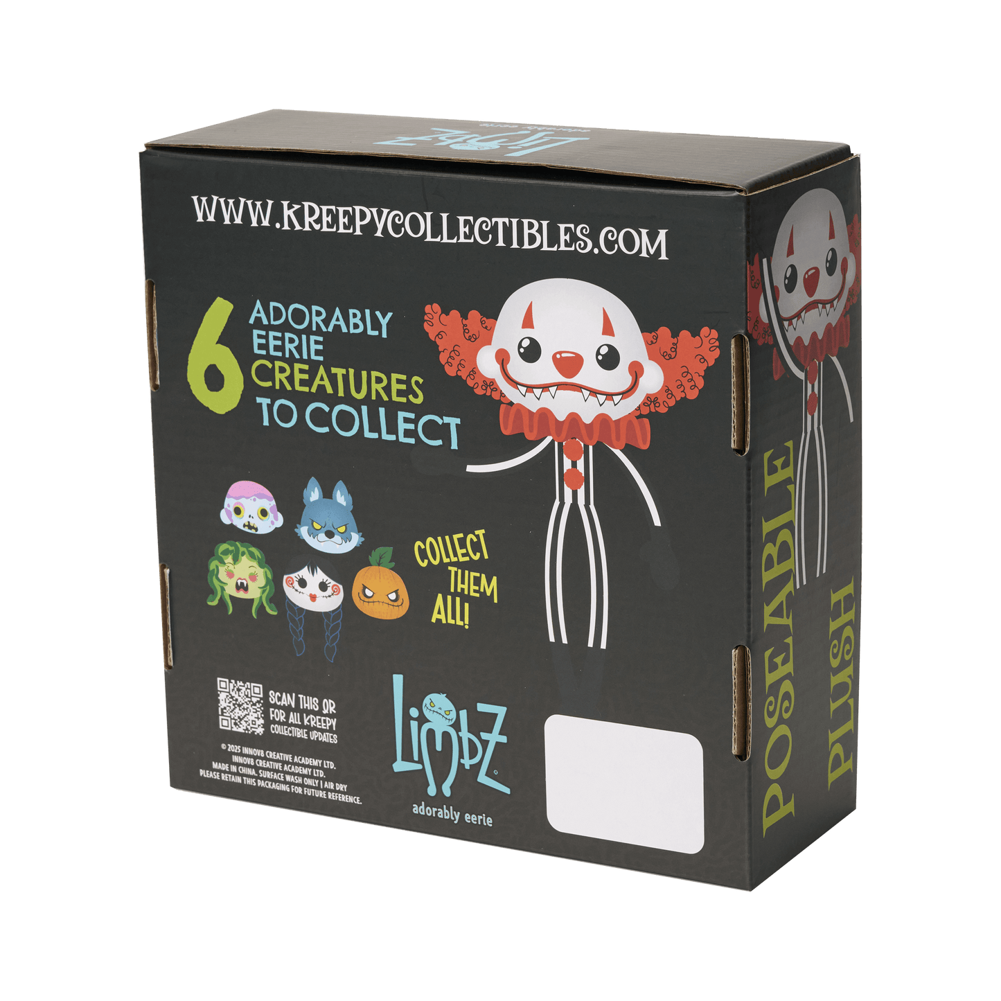 'Jugglez', 30cm LIMBZ Posable Clown Plush Collectible Toy LIMBZ