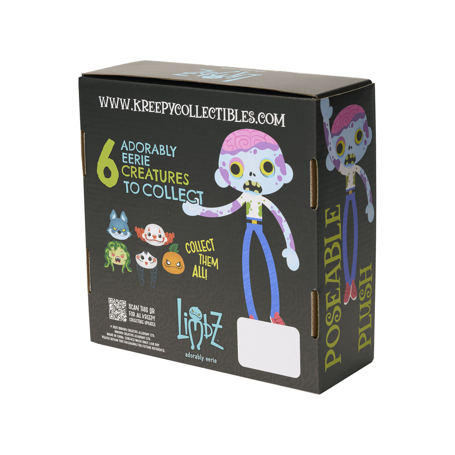 'Zed', 30cm LIMBZ Zombie Plush – Creepy Cute Collectible Toy LIMBZ