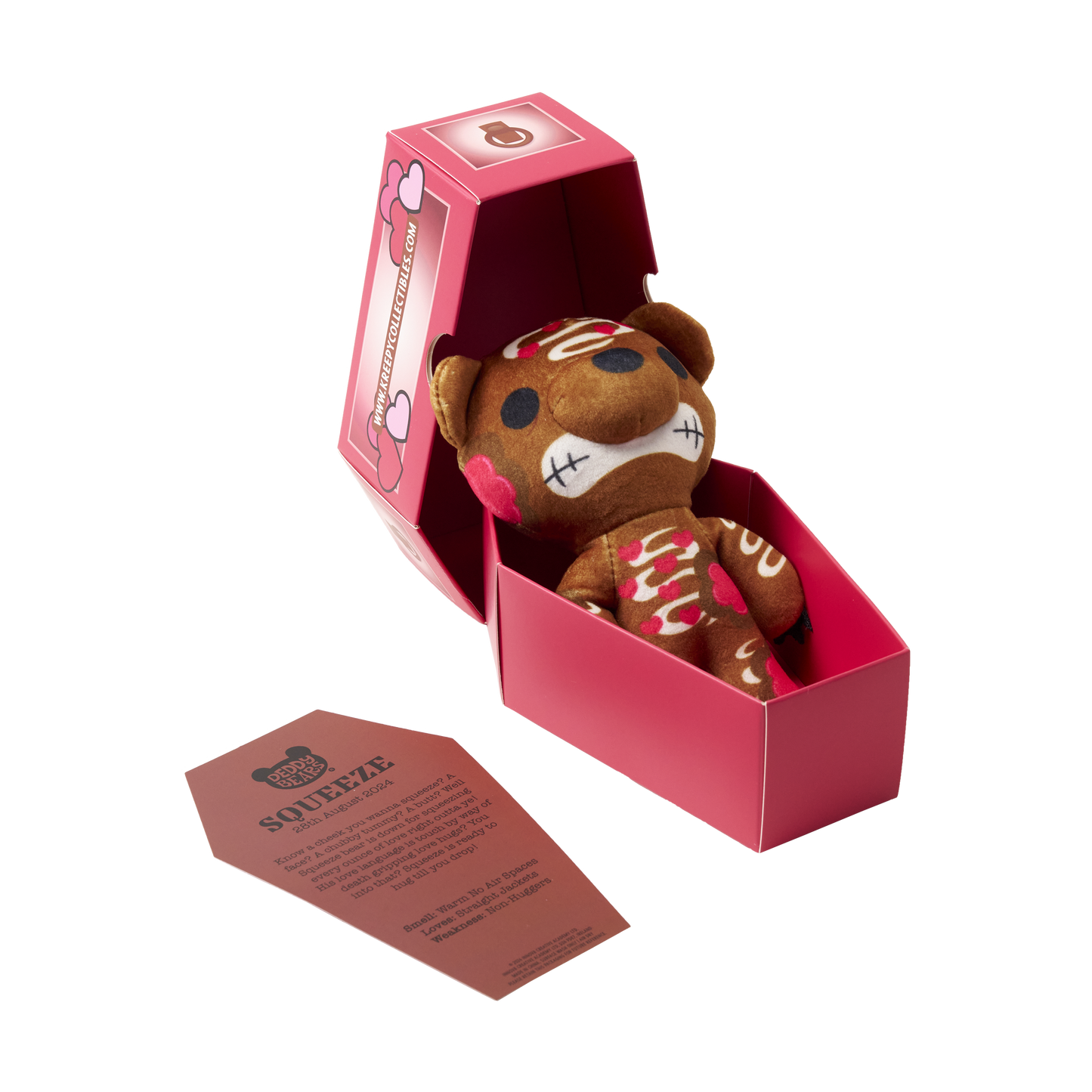 'Squeeze', Small Plush In Coffin, Valentines Exclusive