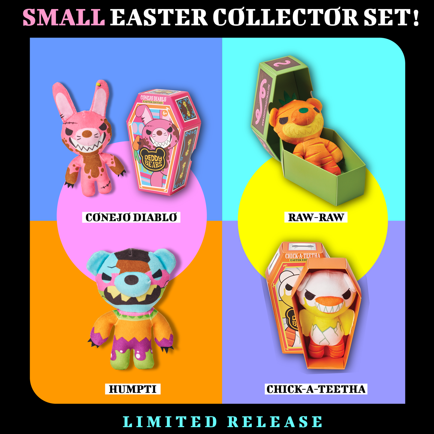 Easter Deddy Bears Bundle - Small Plush Deddy Bears