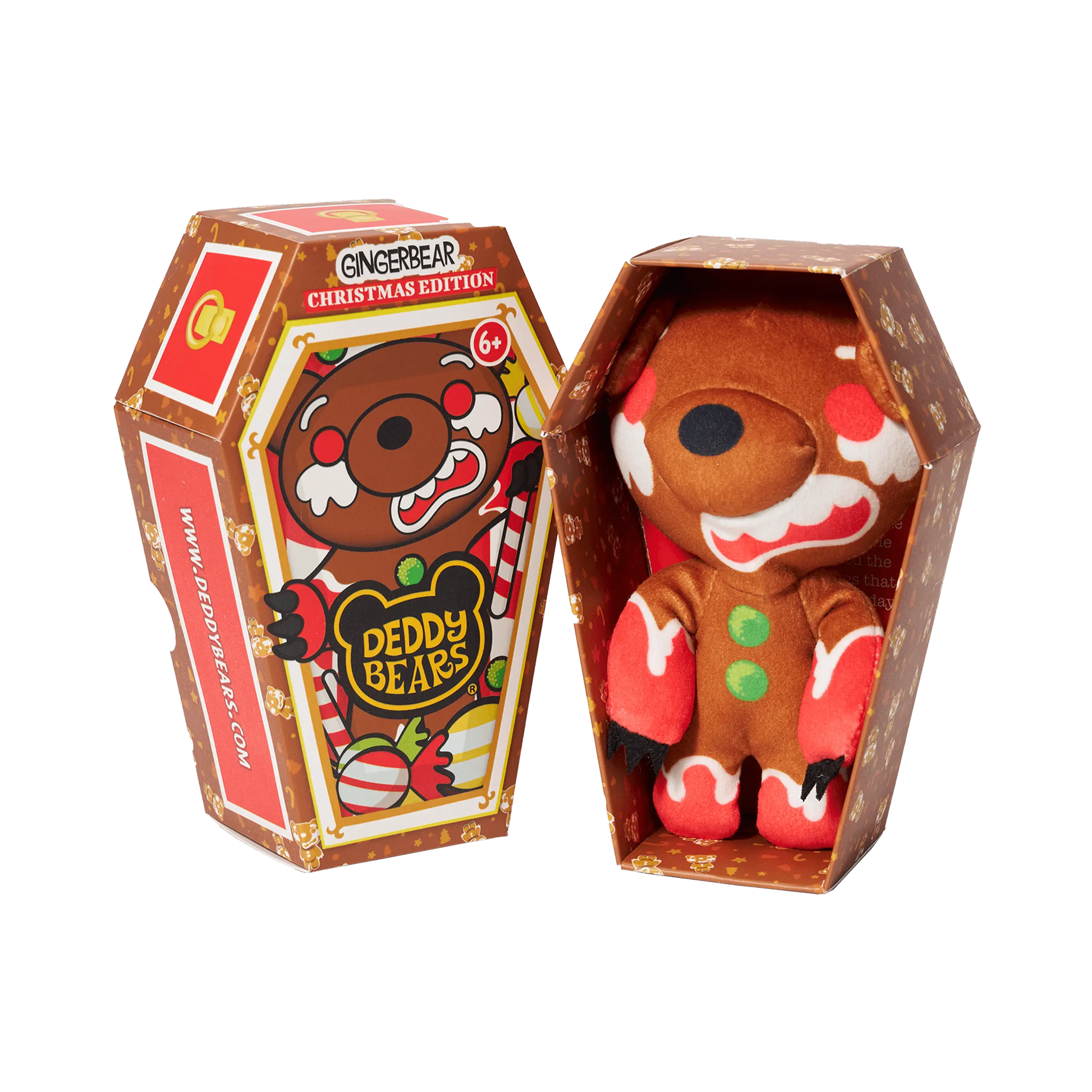 'Gingerbear', Lil'Coffin Dodgers, Christmas Plush, 14cm Height Deddy Bears