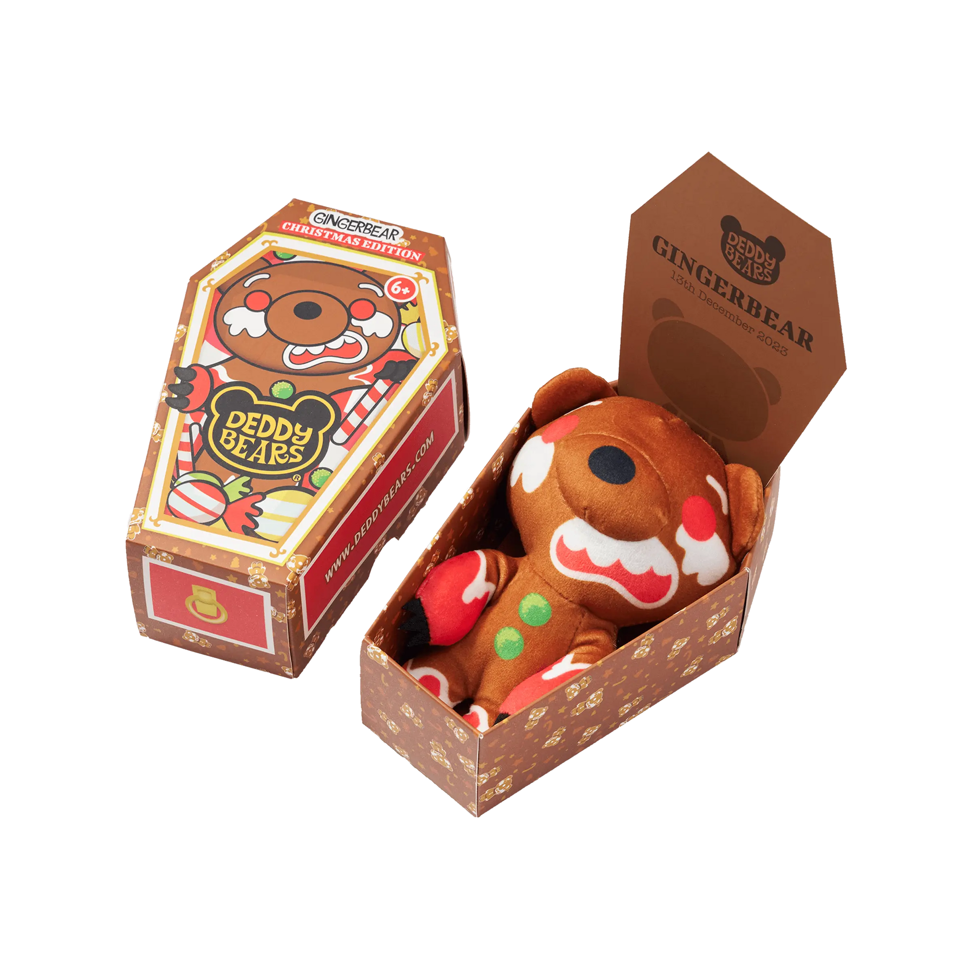 'Gingerbear', Lil'Coffin Dodgers, Christmas Plush, 14cm Height Deddy Bears