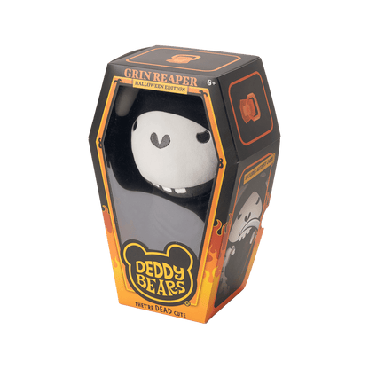 Grin Reaper – Large Halloween Plush in Display Coffin | Deddy Bears Deddy Bears