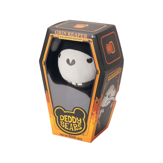 Grin Reaper – Large Halloween Plush in Display Coffin | Deddy Bears Deddy Bears