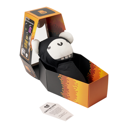 Grin Reaper – Large Halloween Plush in Display Coffin | Deddy Bears Deddy Bears