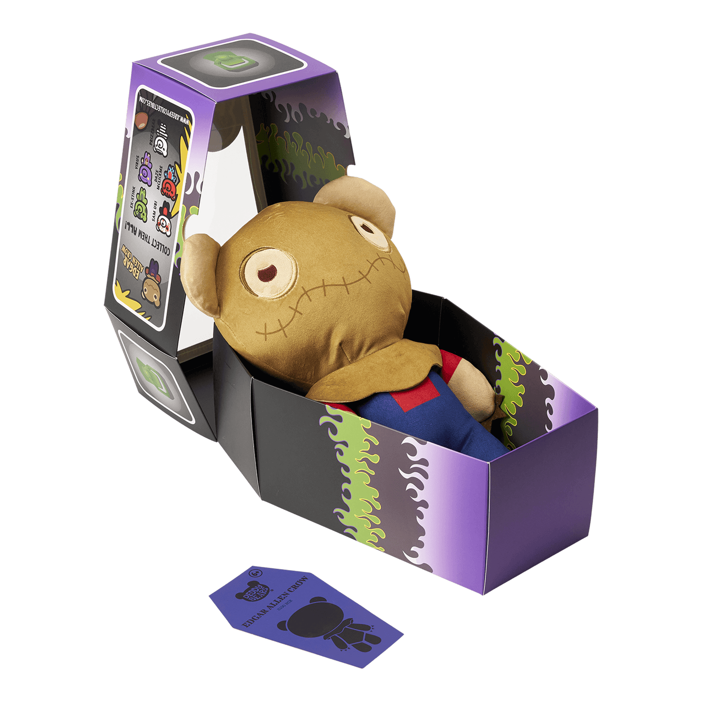 Edgar Allen Crow - Large 30cm Plush In Coffin | Deddy Bears Series 5 Deddy Bears