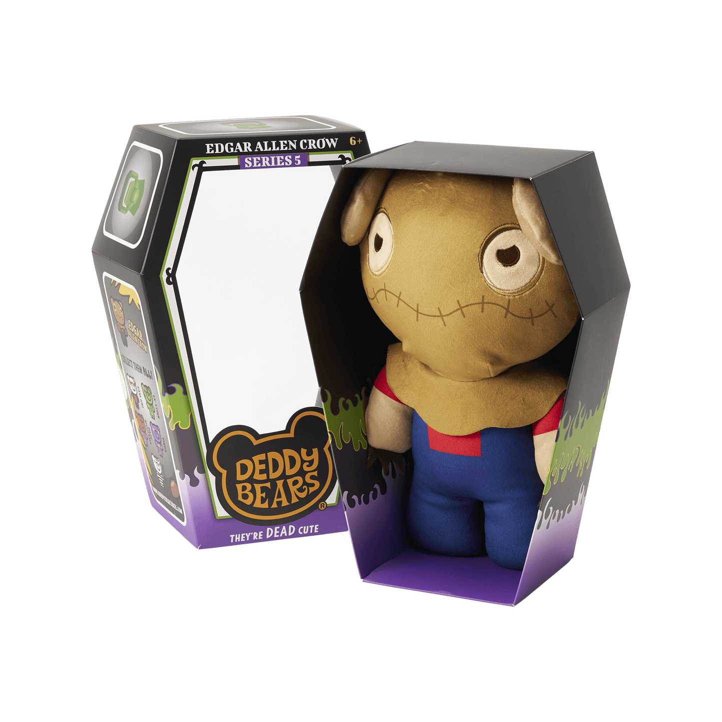 Edgar Allen Crow - Large 30cm Plush In Coffin | Deddy Bears Series 5 Deddy Bears