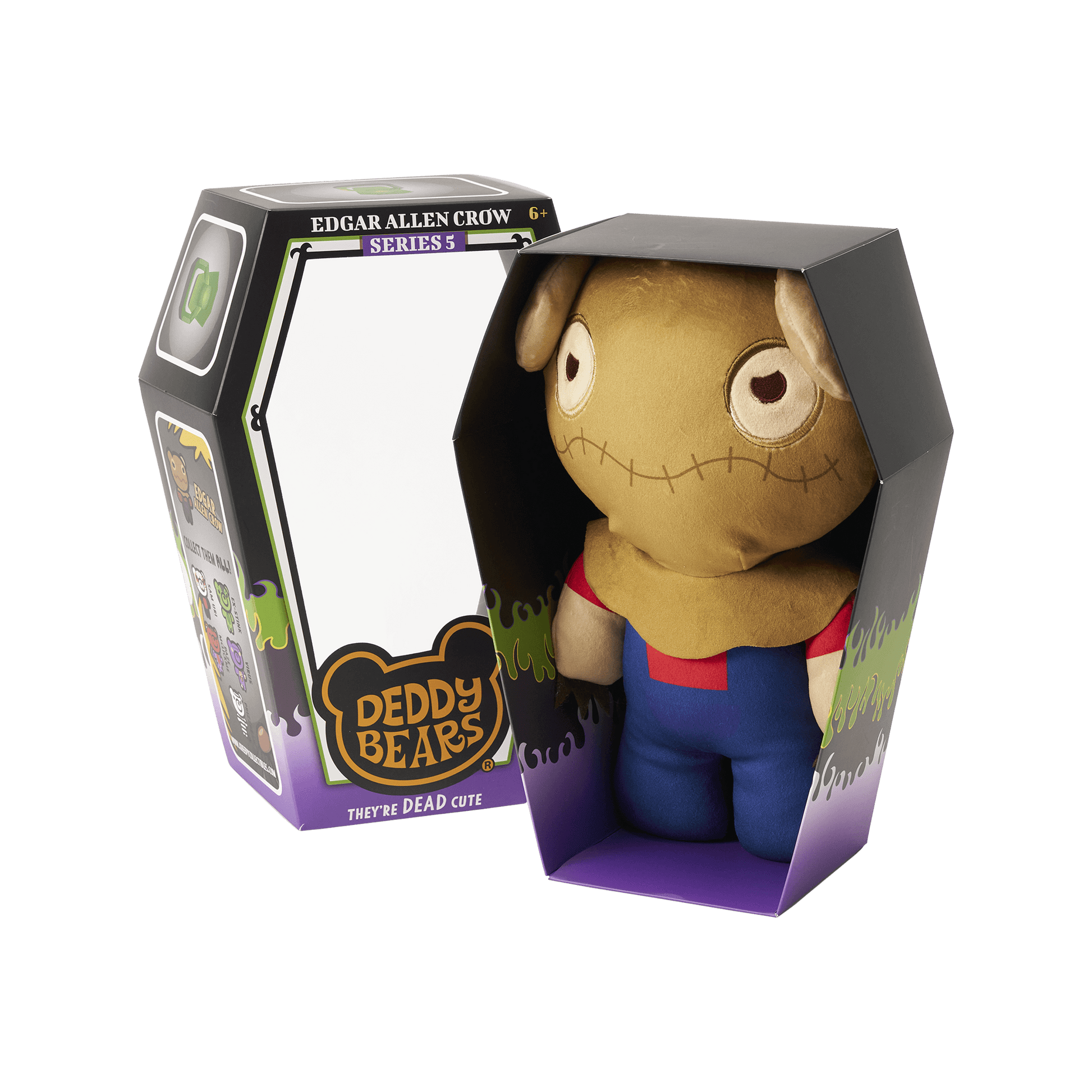 Edgar Allen Crow - Large 30cm Plush In Coffin | Deddy Bears Series 5 Deddy Bears