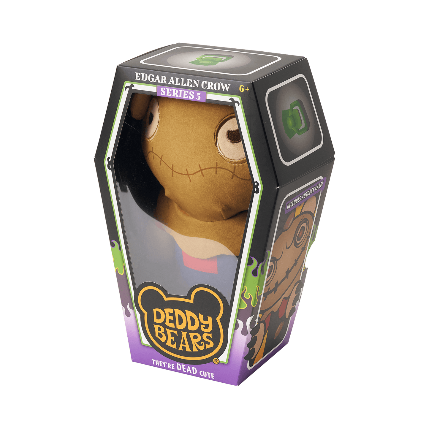 Edgar Allen Crow - Large 30cm Plush In Coffin | Deddy Bears Series 5 Deddy Bears