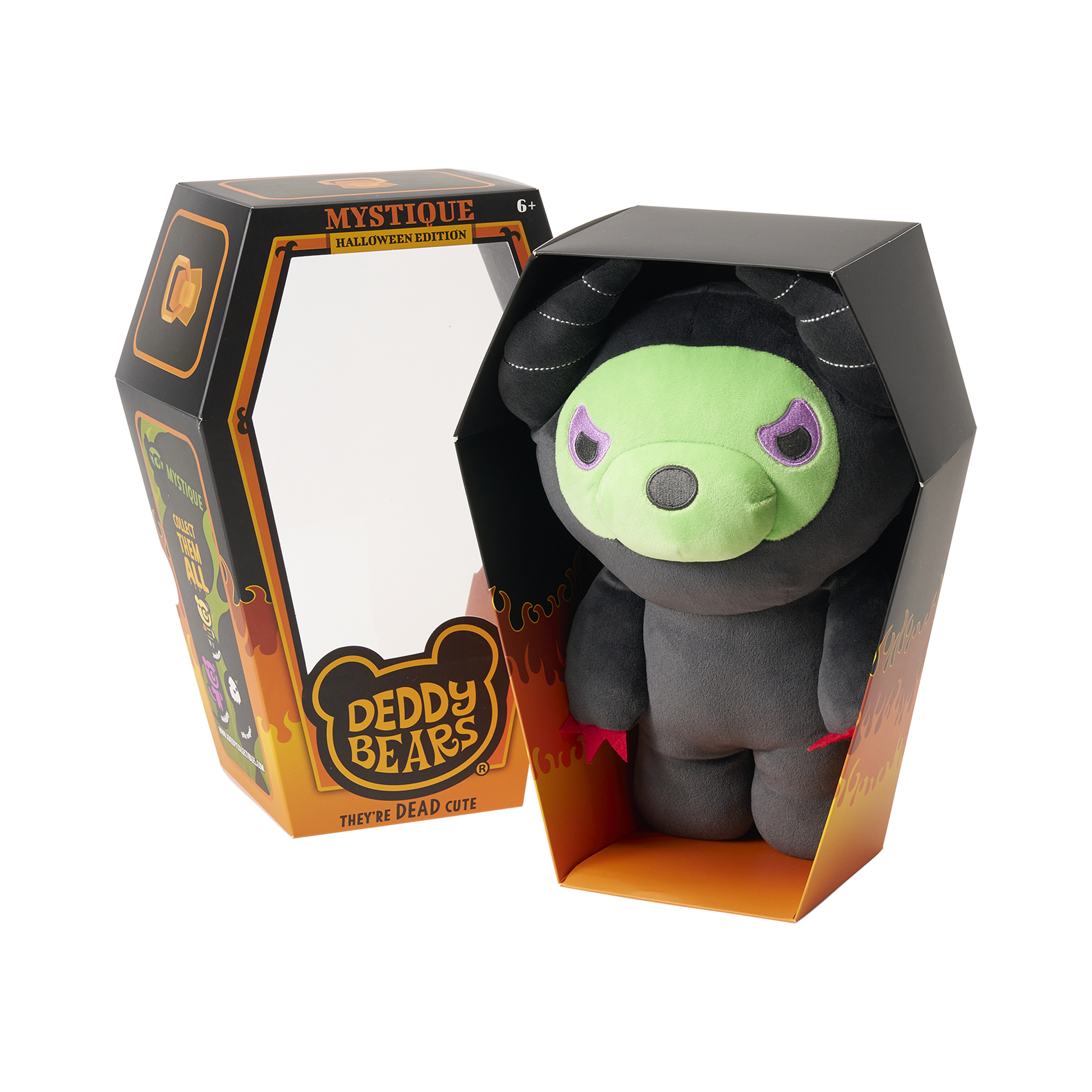Mystique – Witchy Halloween Plush in Coffin Display | Deddy Bears Deddy Bears