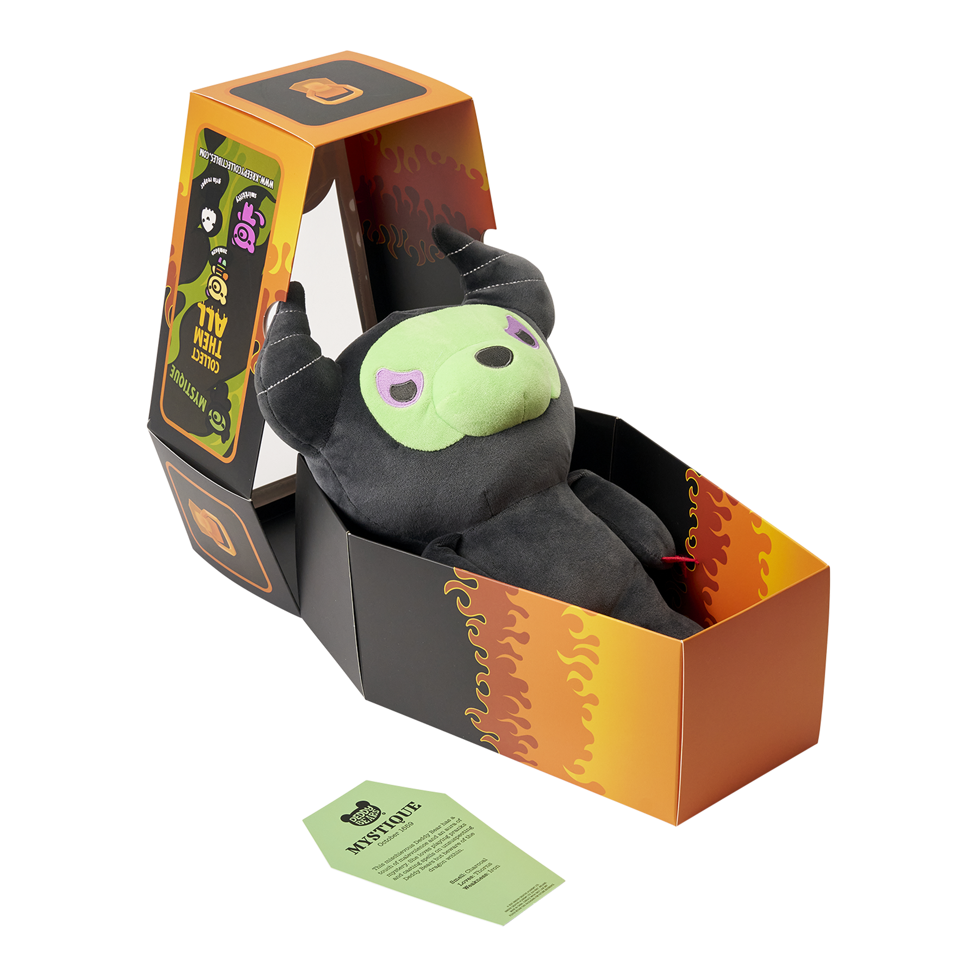 Mystique – Witchy Halloween Plush in Coffin Display | Deddy Bears Deddy Bears