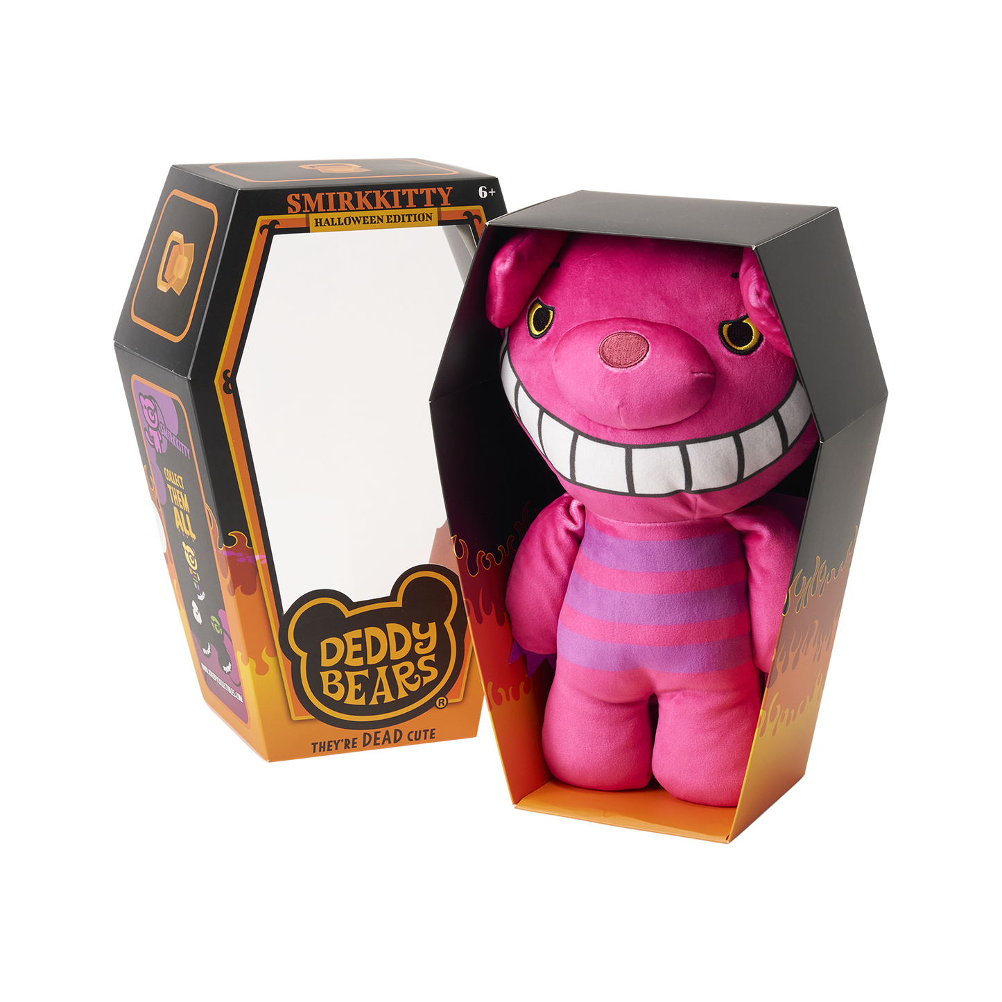 Smirkkitty – Twisted Cat Halloween Plush in Coffin Display | Deddy Bears Deddy Bears