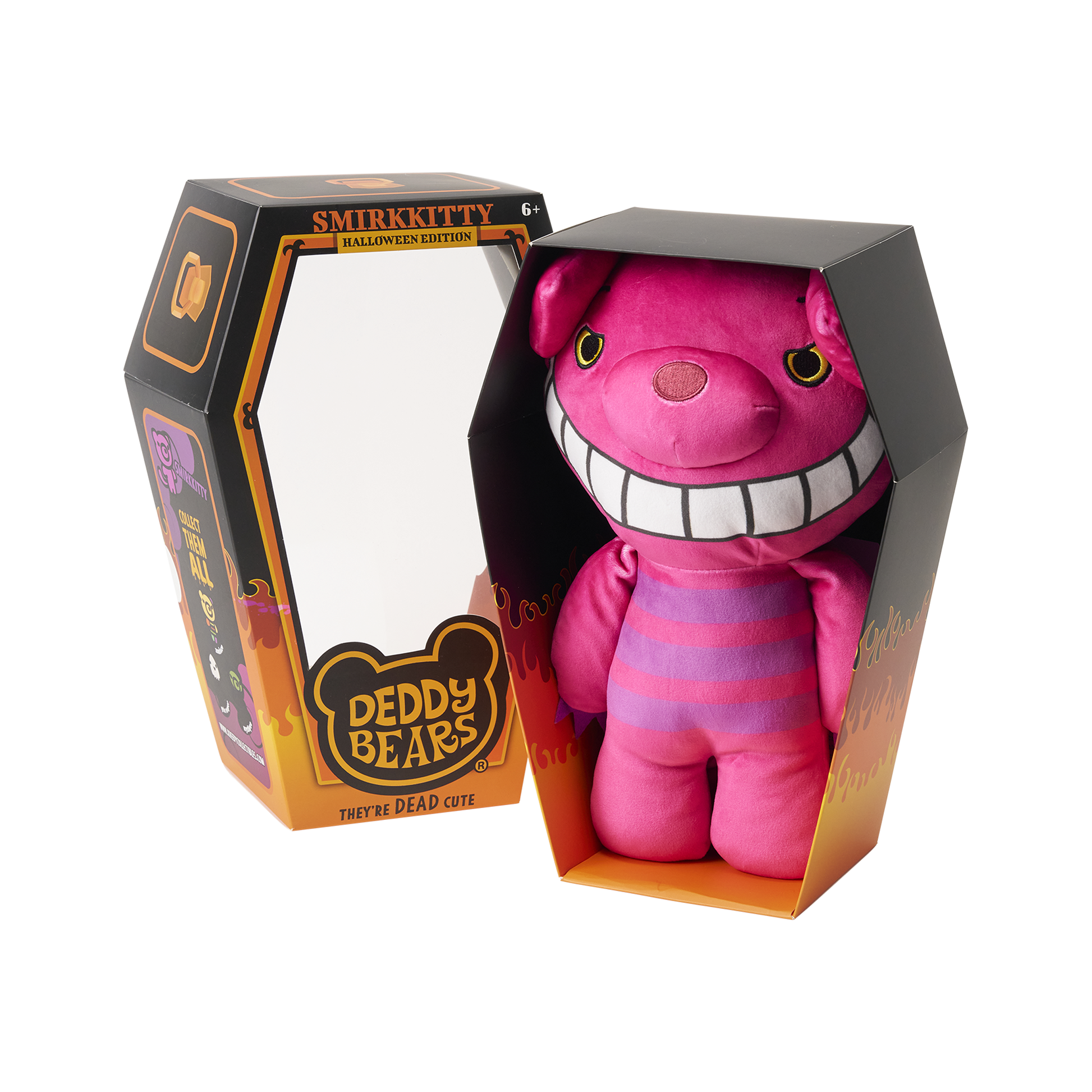 Smirkkitty – Twisted Cat Halloween Plush in Coffin Display | Deddy Bears Deddy Bears